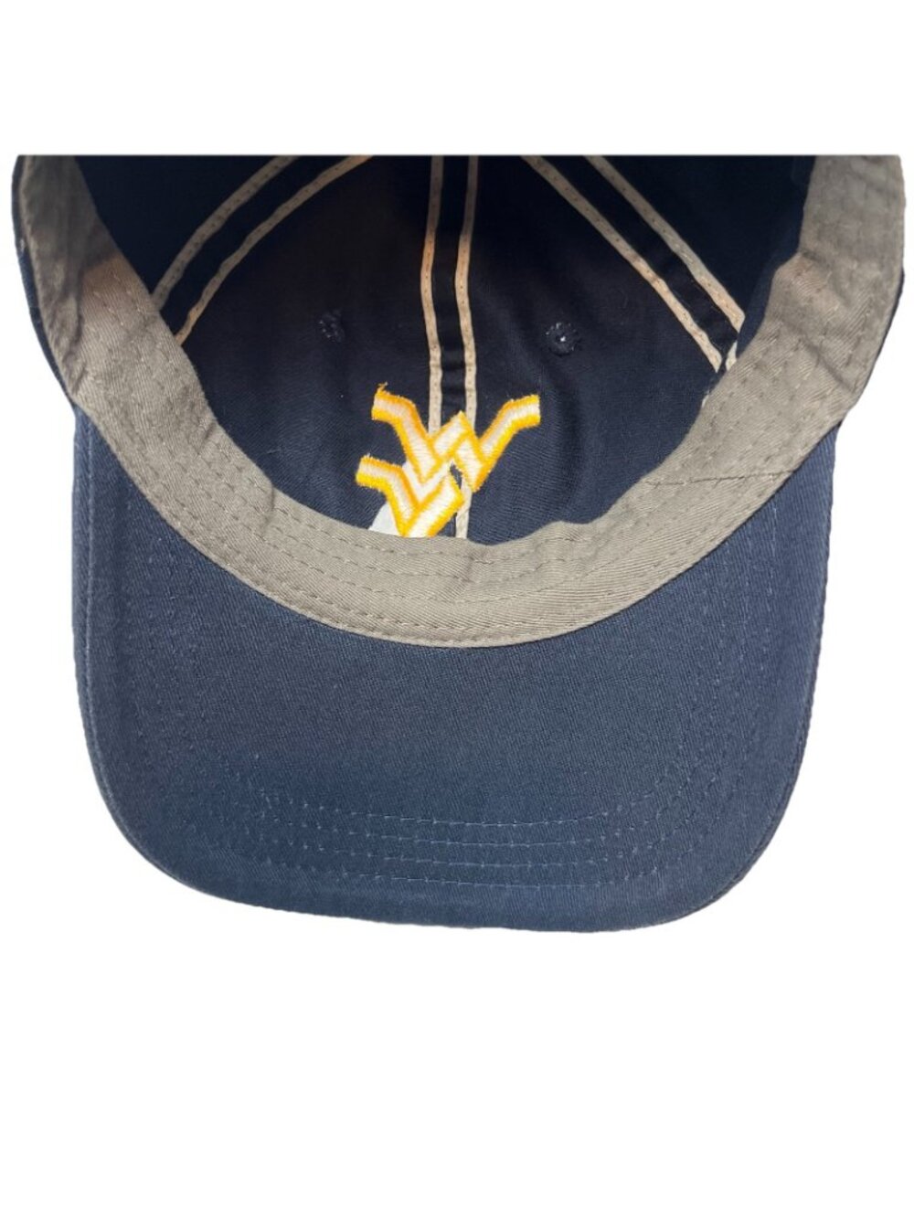 West Virginia University Mountaineers WVU Hockey Strapback Hat Cap Dad Logo - Picture 10 of 10
